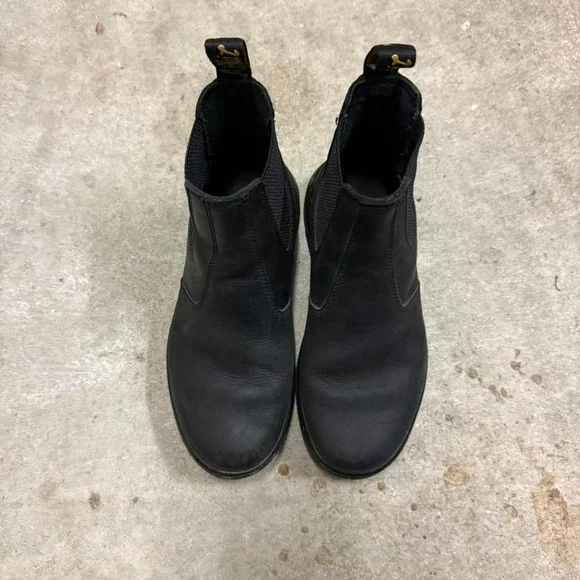 Dr. Martens Black Leather Chelsea Boots 2976 Punk Goth Size 8